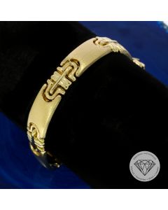 Glieder Armband 585 / 14 Kt Gelb Gold 18,5 cm