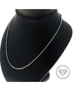 Original UNOAERRE Venezianer Kette 750 / 18 Kt Wei&szlig; Gold 51 cm