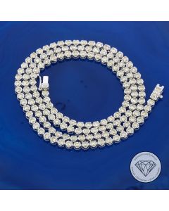 Tennis Brillant Damen Collier 900 Platin 5,00 Ct T0400