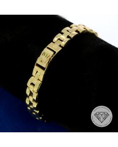 Kronen Armband 585 / 14 Kt Gelb Gold 18 cm