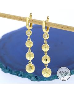Kugel Ohrh&auml;nger 585 / 14 Kt Gelb Gold
