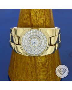 Siegel Ketten Ring 585 / 14 Kt Gelb Gold