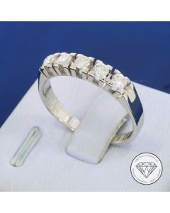 Brillant 0,40 Carat Ring 750 / 18 Karat Wei&szlig; Gold