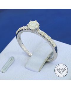 Brillant Ring 0,54 Carat 585 / 14 Kt Wei&szlig; Gold
