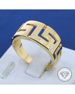 Greco Damen Ring 585 / 14 Kt Gelb Gold