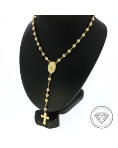 Rosenkranz Kette 585 / 14 Karat Gelb Gold 64,0 cm