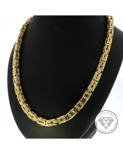 Massive Herren K&ouml;nigs Kette 585 / 14 Kt Gelb Gold 71,5 cm