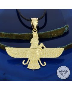 Faravahar Persia Anh&auml;nger 585 / 14 Kt Gelb Gold