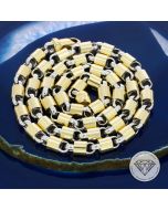 Bicolor Glieder Kette 585 / 14 Kt Gold